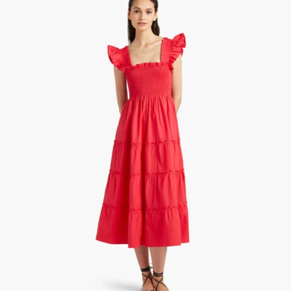 BNWT Hill House Home Ellie Nap Dress Red Sz XS